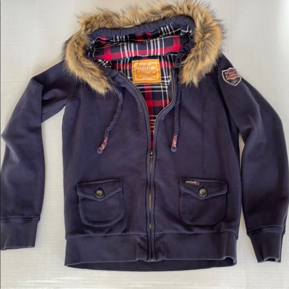 Napapijri , Italian skiwear zip sweatshirt Sz.L